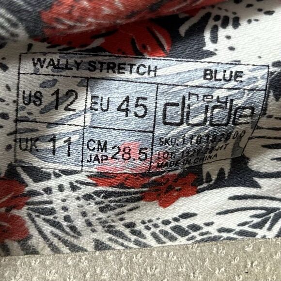 Hey Dude Wally Stretch Men’s Sz 12 Blue Lightweight Slip On Casual Loafer Shoes - Picture 12 of 12